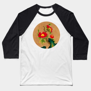 Minhwa: Peony on the Rock C Type (Korean traditional/folk art) Baseball T-Shirt